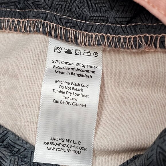 Jachs Men's Pink Surfer Print Stretch Twill Chino Bleecker Shorts Size 33 NWT - Picture 9 of 15